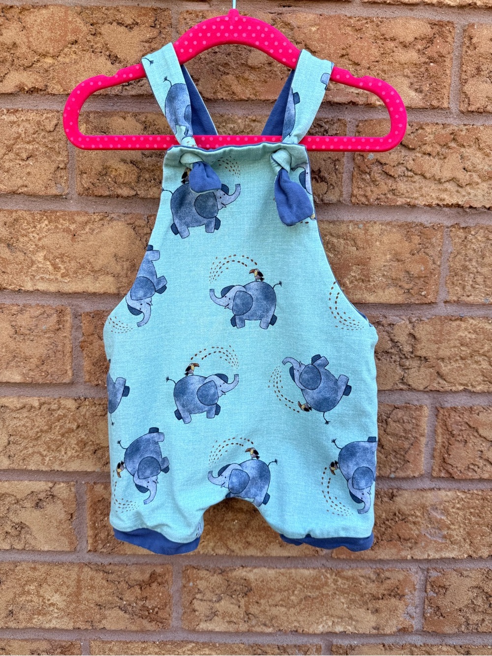 Stay Little Small Shop Elephant Print Dungarees